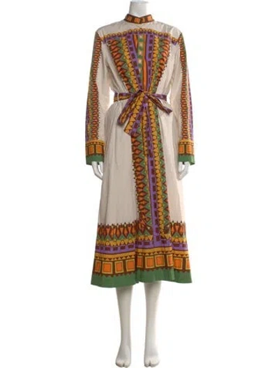 Pre-owned La Doublej Printed Long Dress In Multi