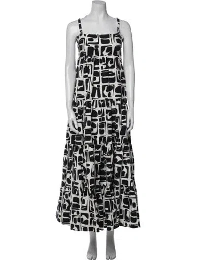 Pre-owned La Doublej Printed Long Dress In Neutral