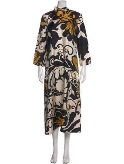 Pre-owned La Doublej Printed Long Dress In Neutral