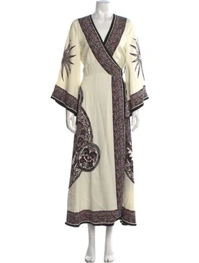 Pre-owned La Doublej Printed Long Dress In Neutrals