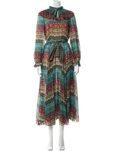Pre-owned La Doublej Printed Long Dress W/ Tags In Multi