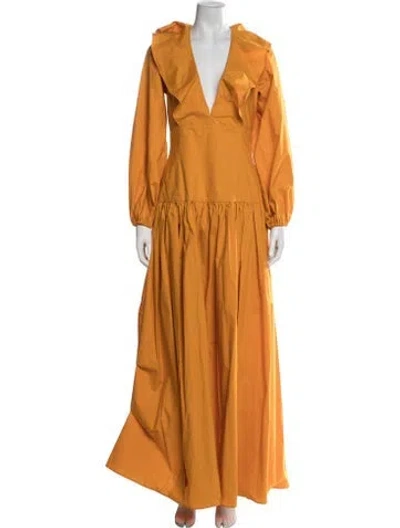 Pre-owned La Doublej Printed Long Dress W/ Tags In Yellow