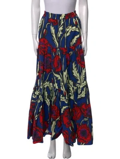 Pre-owned La Doublej Printed Long Skirt In Multi
