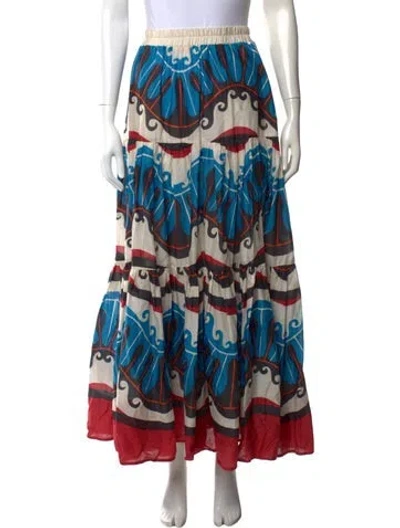 Pre-owned La Doublej Printed Long Skirt In Multi
