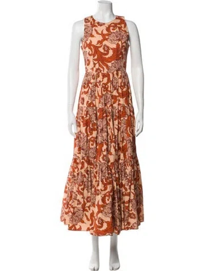 Pre-owned La Doublej Printed Midi Length Dress In Pink