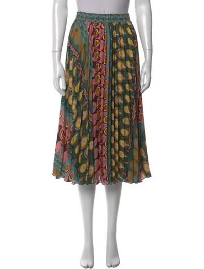 Pre-owned La Doublej Printed Midi Length Skirt In Multi