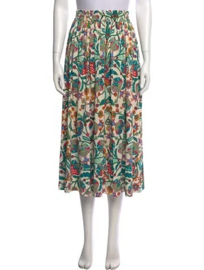 Pre-owned La Doublej Printed Midi Length Skirt In Neutral