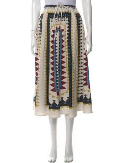 Pre-owned La Doublej Printed Midi Length Skirt In Neutral