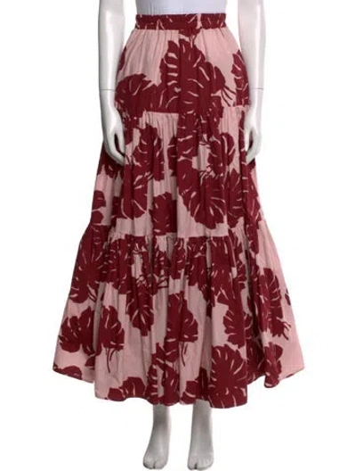 Pre-owned La Doublej Printed Midi Length Skirt In Pink