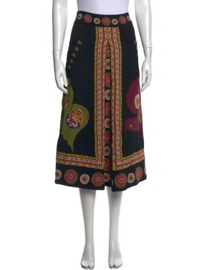 Pre-owned La Doublej Printed Midi Length Skirt In Pink