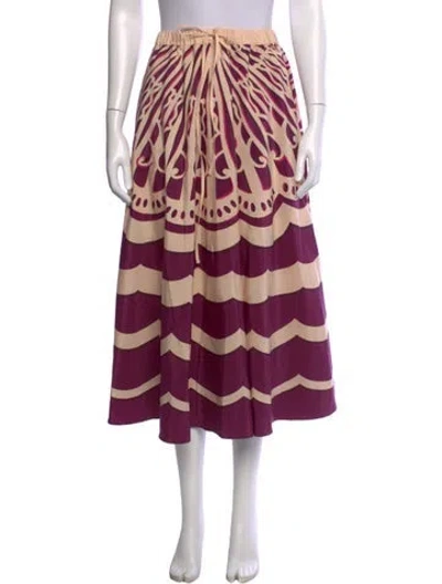 Pre-owned La Doublej Printed Midi Length Skirt In Purple