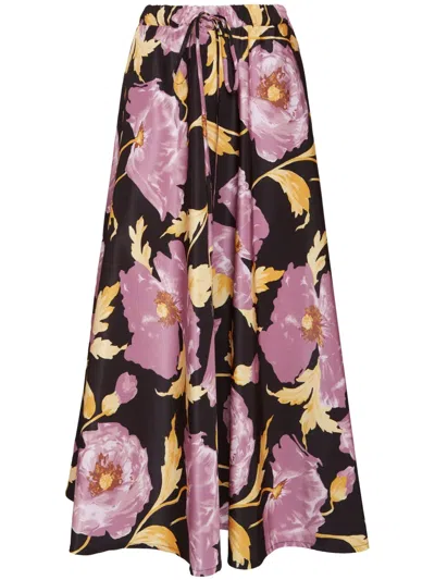 LA DOUBLEJ PRINTED MIDI SKIRT