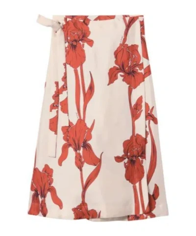 La Doublej Printed Midi Skirt In Multi