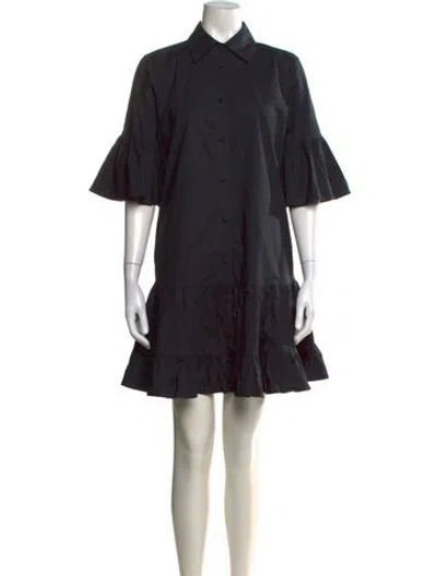 Pre-owned La Doublej Printed Mini Dress In Black