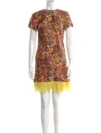 Pre-owned La Doublej Printed Mini Dress In Multi