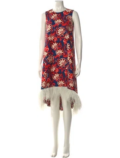 Pre-owned La Doublej Printed Mini Dress In Multi