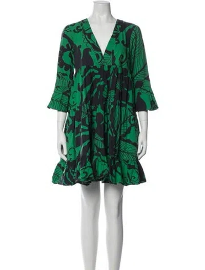 Pre-owned La Doublej Printed Mini Dress In Multi