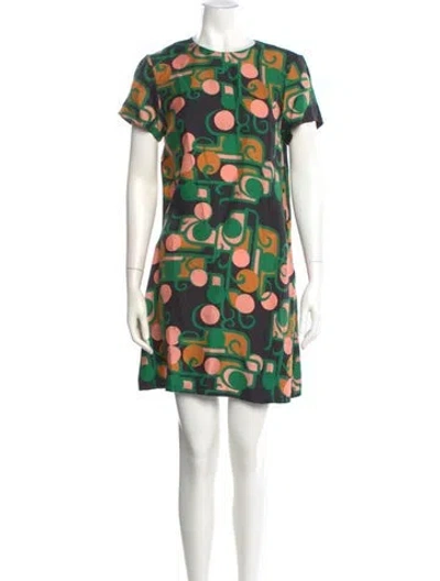 Pre-owned La Doublej Printed Mini Dress In Multi