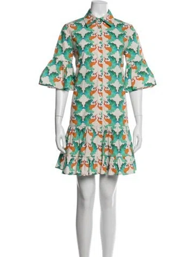 Pre-owned La Doublej Printed Mini Dress In Multi
