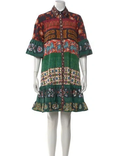 Pre-owned La Doublej Printed Mini Dress In Multi