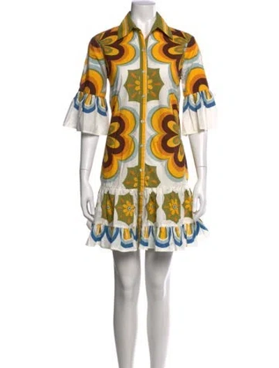 Pre-owned La Doublej Printed Mini Dress In Multi