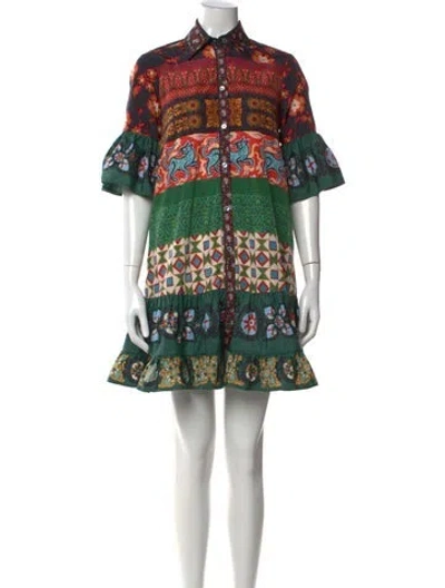 Pre-owned La Doublej Printed Mini Dress In Multi