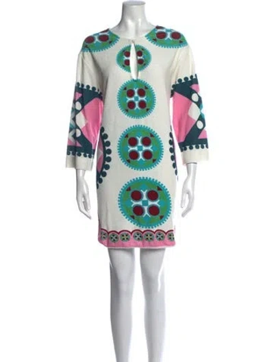 Pre-owned La Doublej Printed Mini Dress In Multicolor