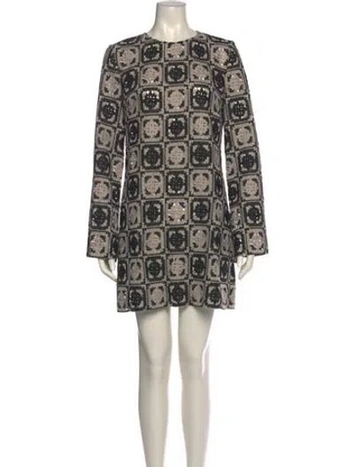 Pre-owned La Doublej Printed Mini Dress In Neutral