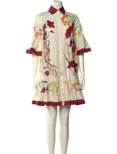 Pre-owned La Doublej Printed Mini Dress In Neutral