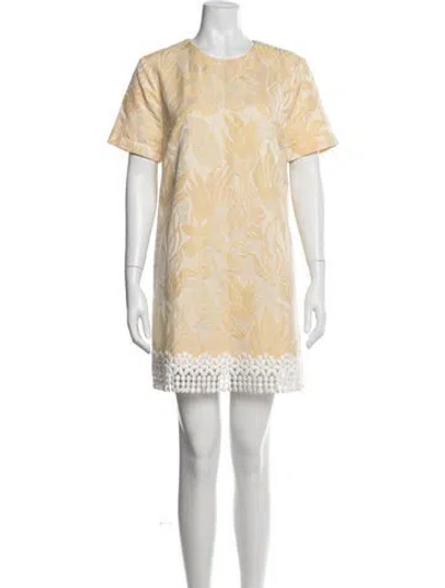 Pre-owned La Doublej Printed Mini Dress In Neutral