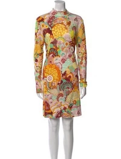 Pre-owned La Doublej Printed Mini Dress In Orange