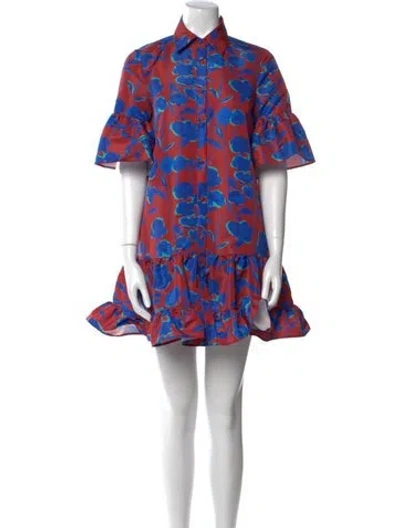 Pre-owned La Doublej Printed Mini Dress In Orange