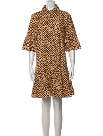 Pre-owned La Doublej Printed Mini Dress In Orange