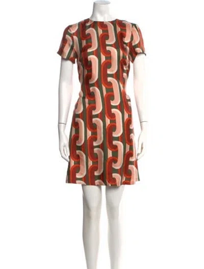 Pre-owned La Doublej Printed Mini Dress In Orange