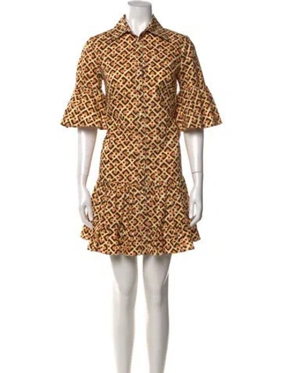 Pre-owned La Doublej Printed Mini Dress In Orange