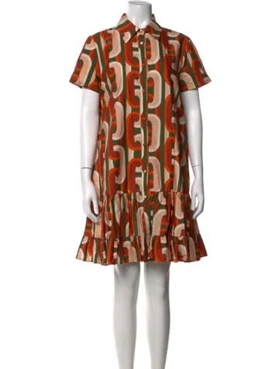 Pre-owned La Doublej Printed Mini Dress In Orange