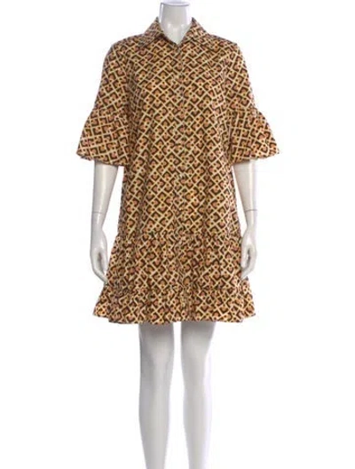 Pre-owned La Doublej Printed Mini Dress In Orange