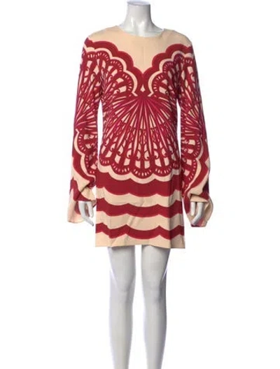 Pre-owned La Doublej Printed Mini Dress In Pink