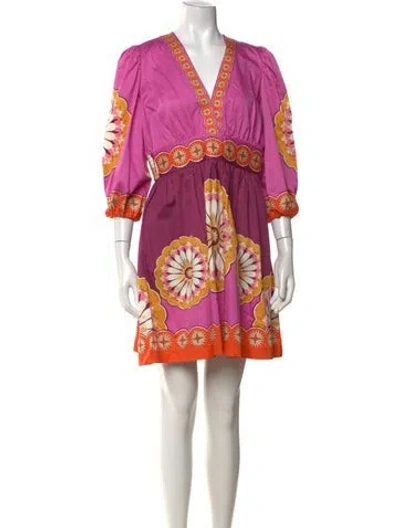 Pre-owned La Doublej Printed Mini Dress In Pink