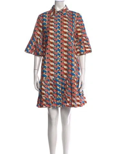 Pre-owned La Doublej Printed Mini Dress In Pink