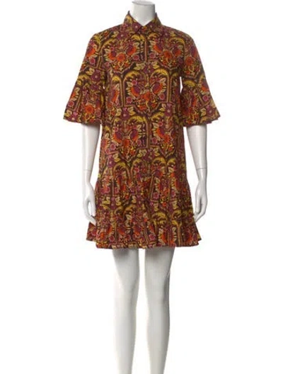 Pre-owned La Doublej Printed Mini Dress In Purple