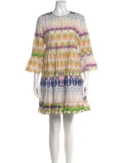 Pre-owned La Doublej Printed Mini Dress In Purple