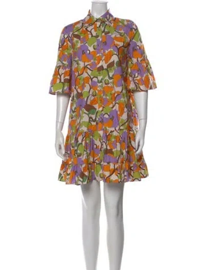 Pre-owned La Doublej Printed Mini Dress In Purple