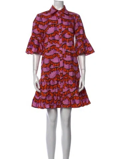 Pre-owned La Doublej Printed Mini Dress In Purple