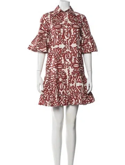 Pre-owned La Doublej Printed Mini Dress In Red