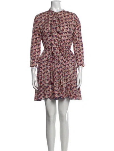 Pre-owned La Doublej Printed Mini Dress In Red