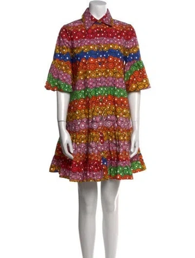 Pre-owned La Doublej Printed Mini Dress W/ Tags In Multi
