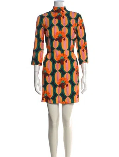 Pre-owned La Doublej Printed Mini Dress W/ Tags In Multi
