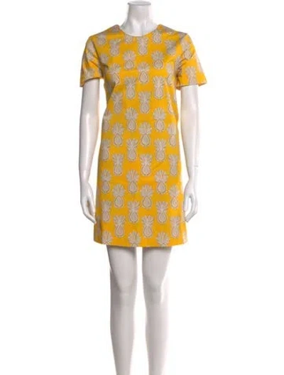 Pre-owned La Doublej Printed Mini Dress W/ Tags In Neutral