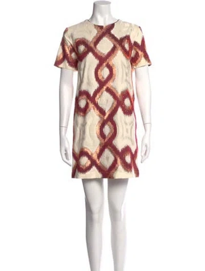 Pre-owned La Doublej Printed Mini Dress W/ Tags In Neutral